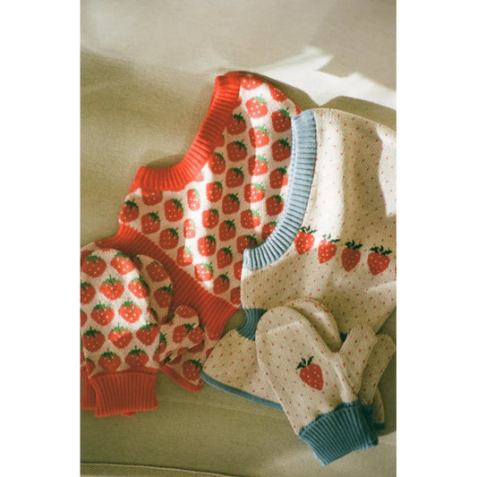 Louise Mittens - Warm Cotton Berry