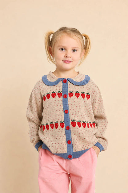 Louise Cardigan - Warm Cotton Berry