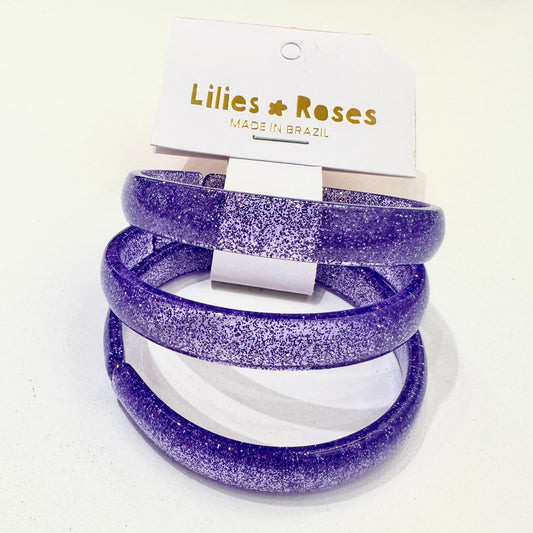 Glitter Purple Bangles