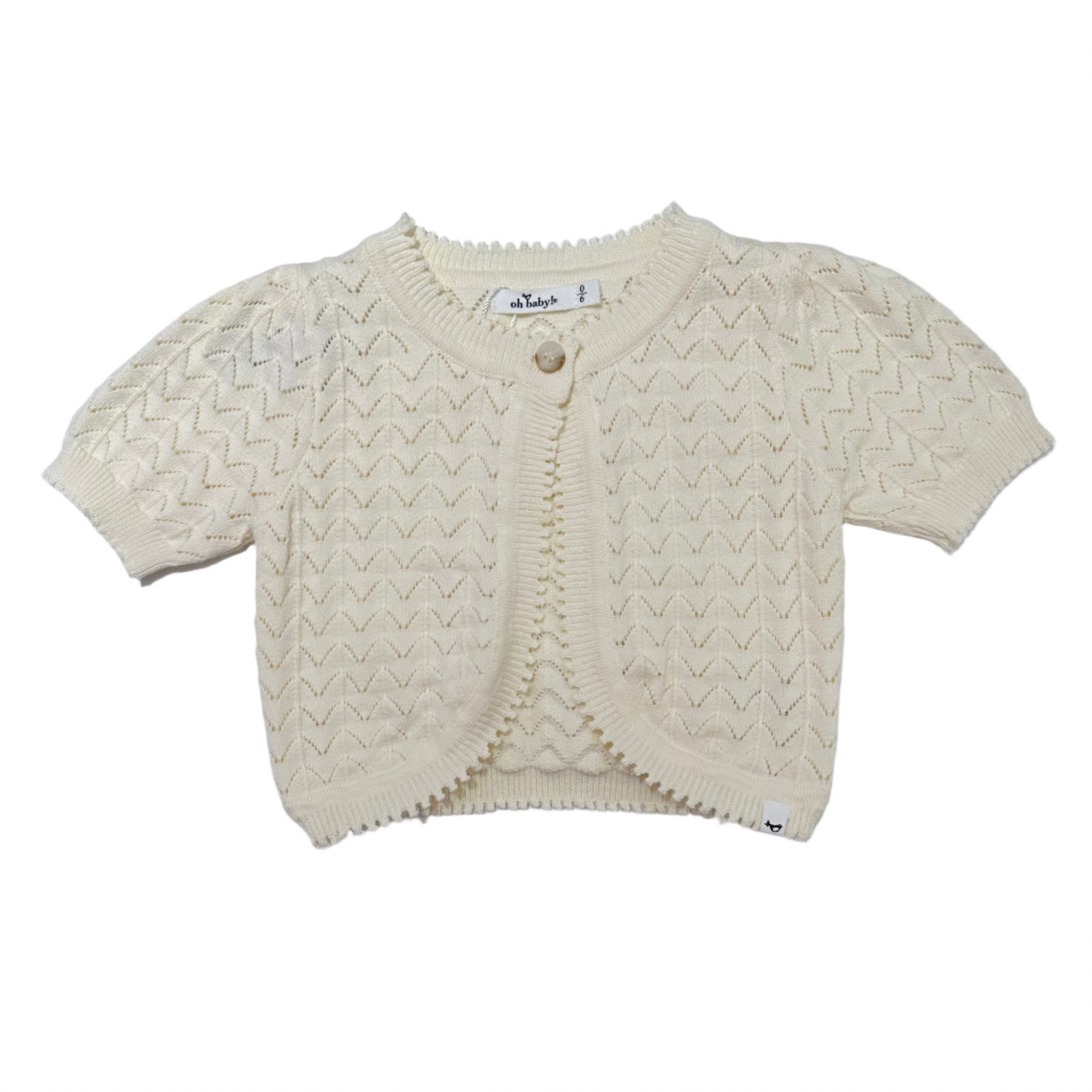 Butter Wave Stitch Juliet Pointelle Cardigan