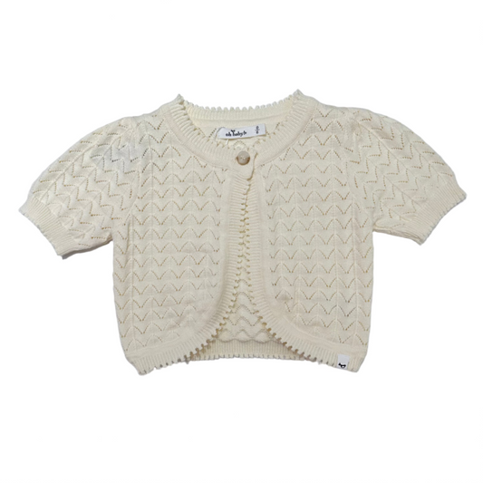 Butter Wave Stitch Juliet Pointelle Cardigan