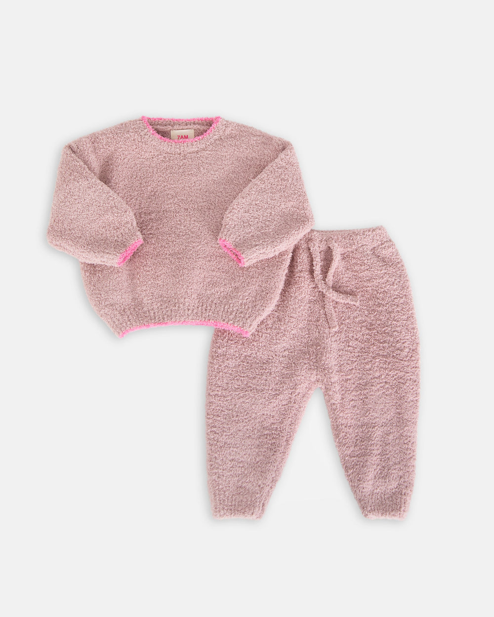 Fuzzy Boxy Lounge Pants - Ash Rose