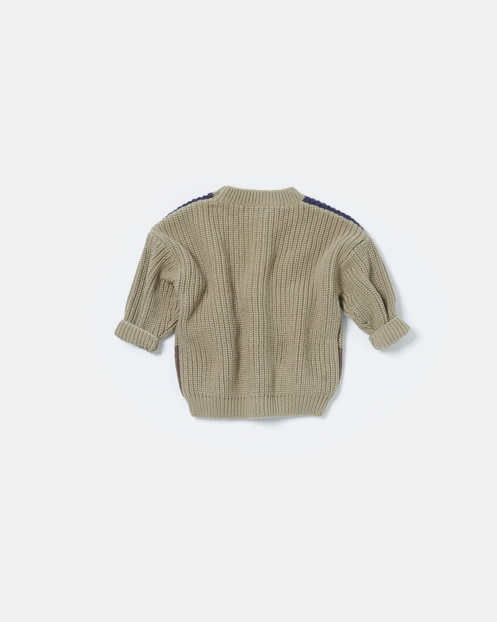 Chunky Tennis Boxy Sweater - Olive Multi