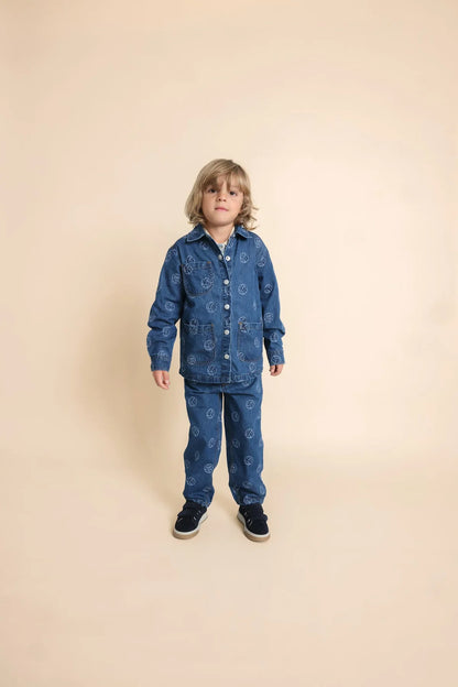 Carl Overshirt Dark Blue Soccer Ball