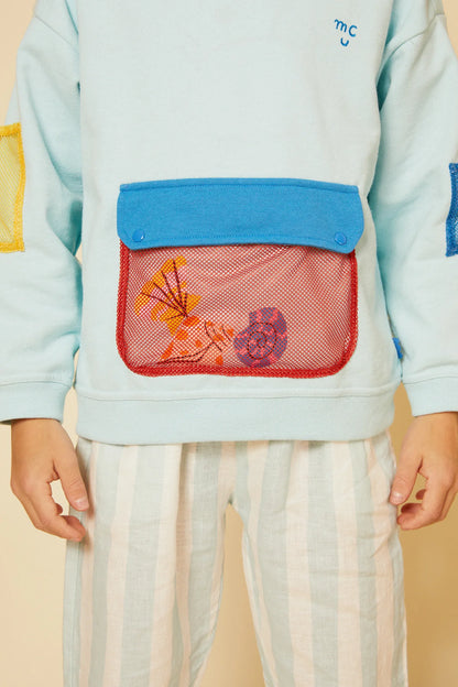 Recycled Cotton Pockets Kid Sweatshirt