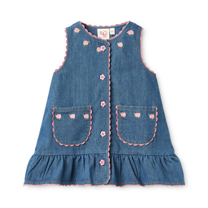 Monique Dress Mid Blue