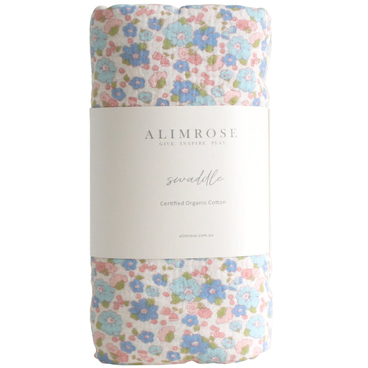 Muslin Swaddle- Liberty Blue