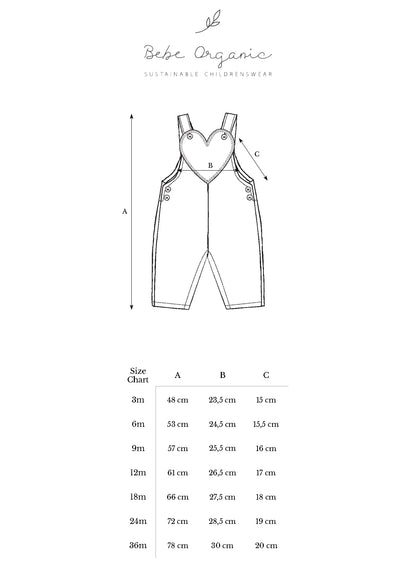 Maya Overall Denim Zigzag