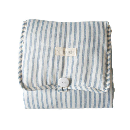 Little Traveller Change Mat- Chambray Stripe