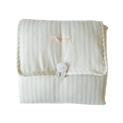 Little Traveller Change Mat- Sage Stripe