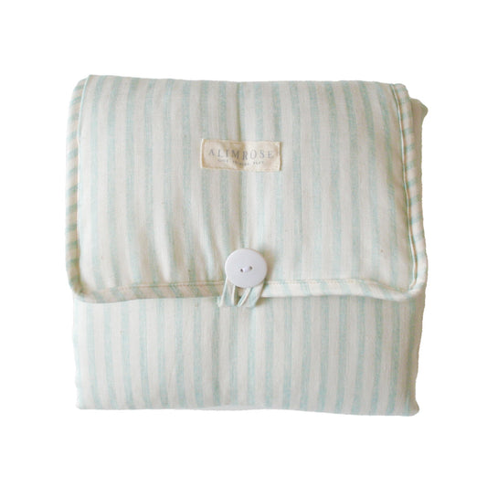 Little Traveller Change Mat- Sage Stripe