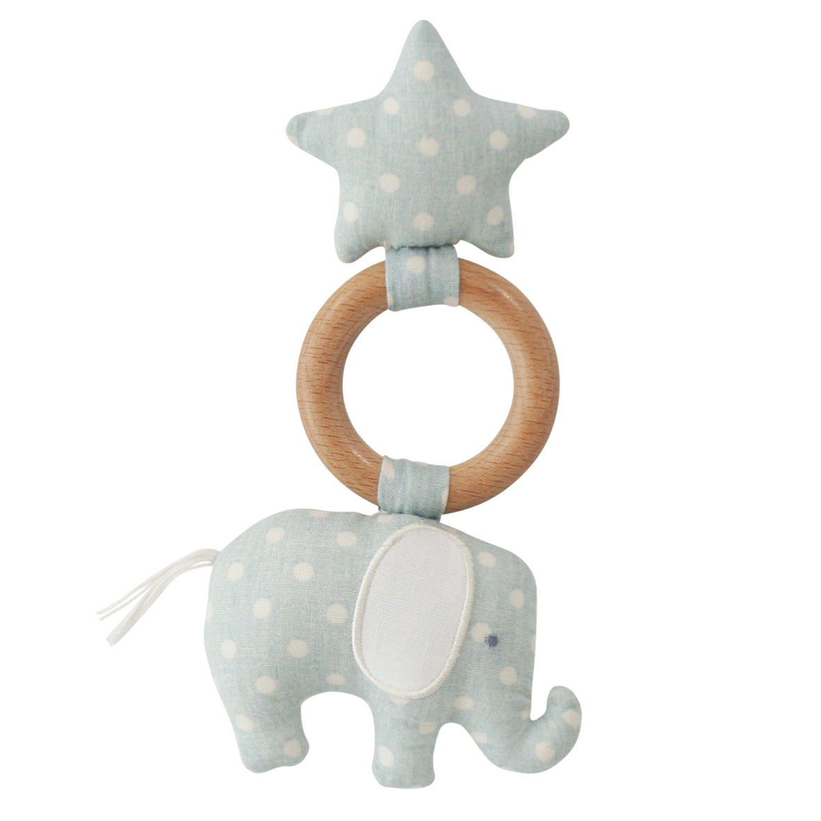 Elephant Star Teether - Duck Egg Blue