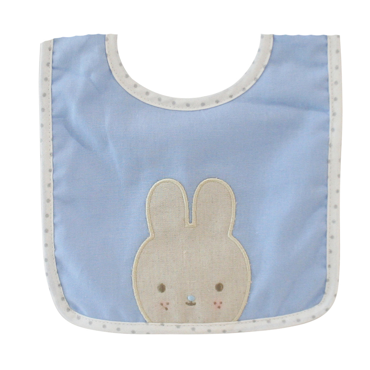 Linen Bunny Bib Blue