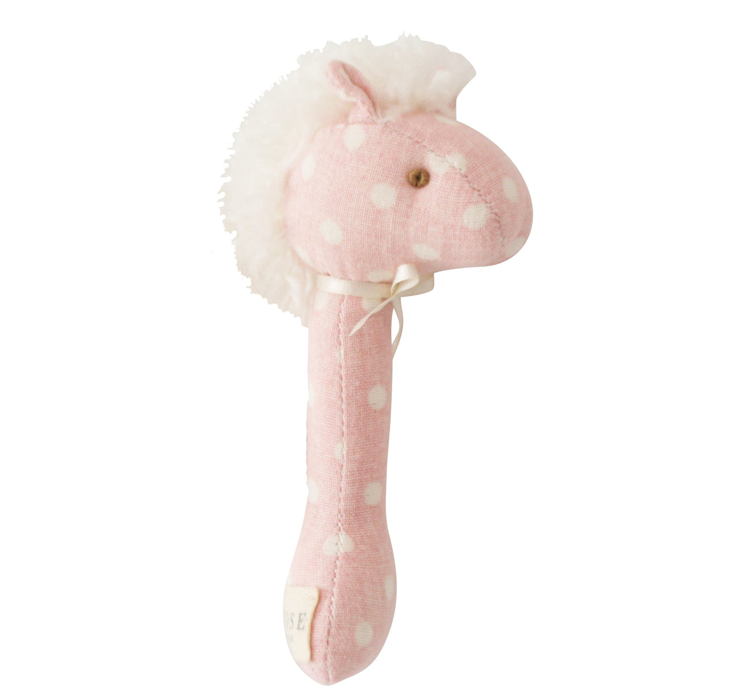Horse Stick Rattle - Pink White Spot