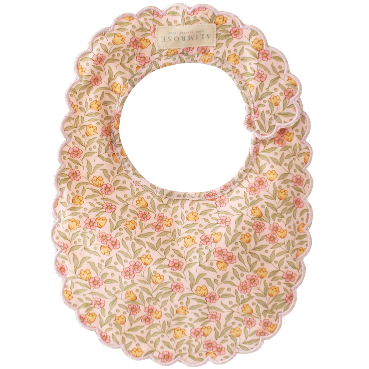 Scallop Bib - Blossom Lily Pink