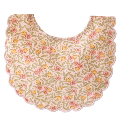 Scallop Bib - Blossom Lily Pink