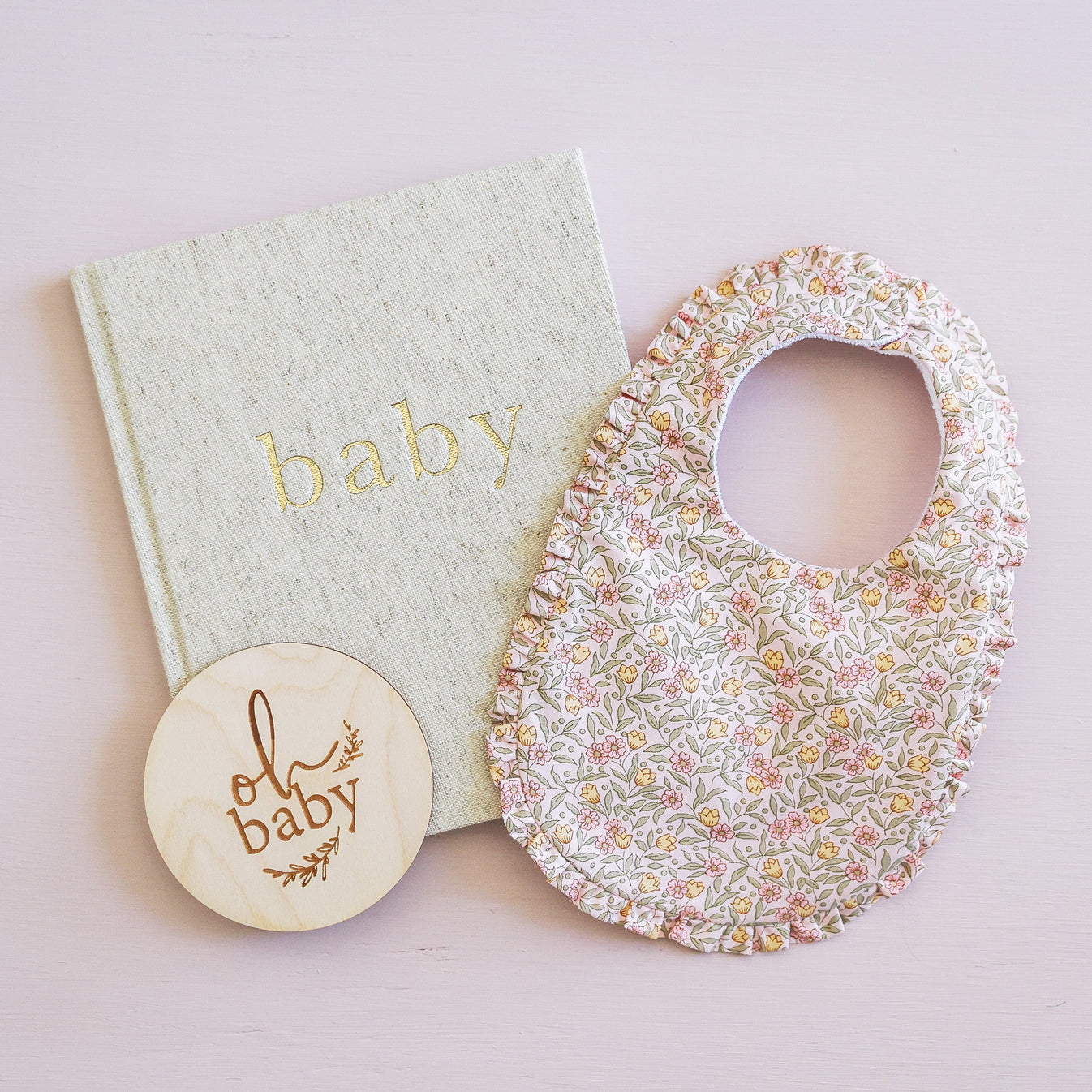 Ruffle Edge Bib - Blossom Lily Pink