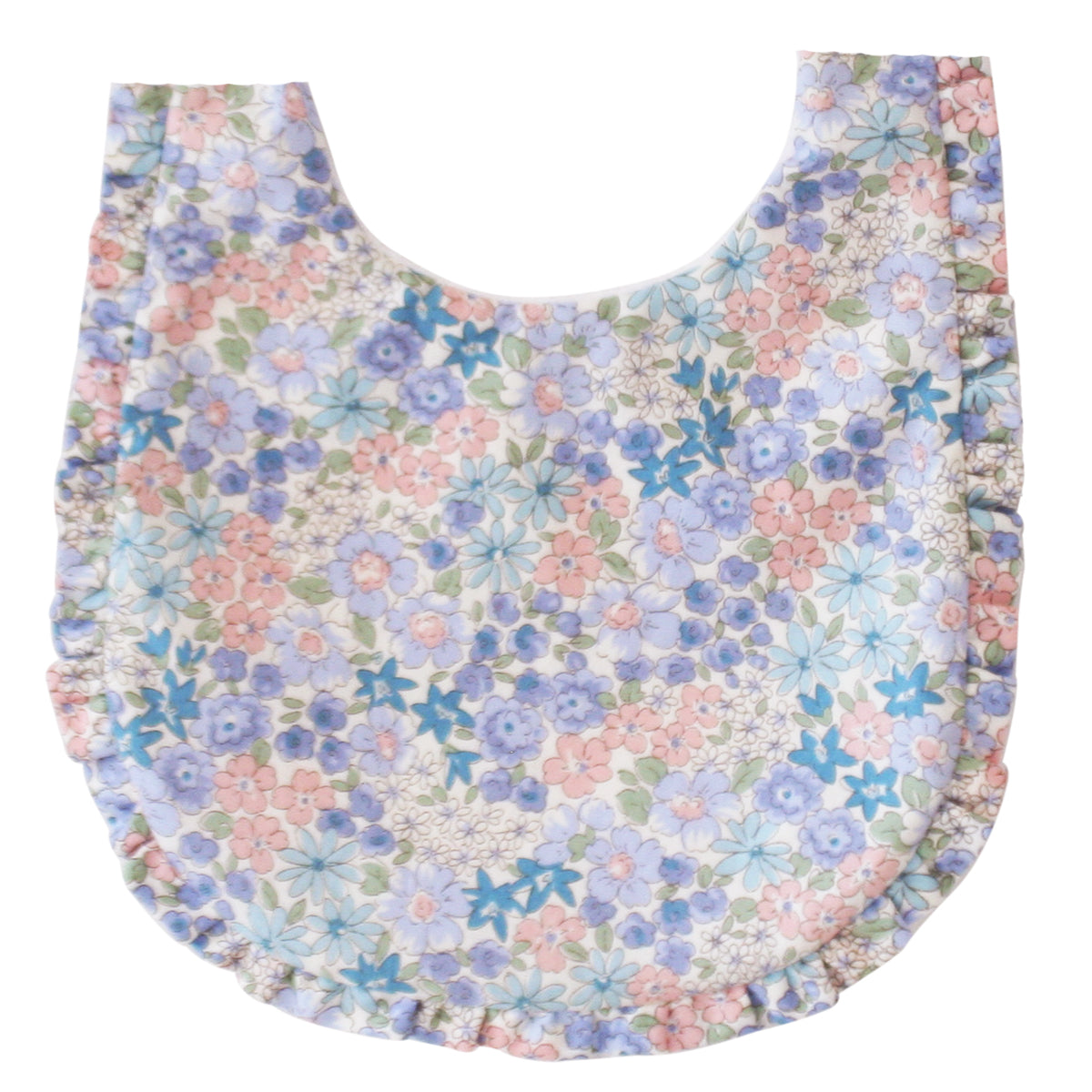 Ruffle Edge Bib Liberty Blue