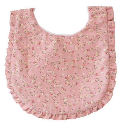 Ruffle Edge Bib - Posy Heart