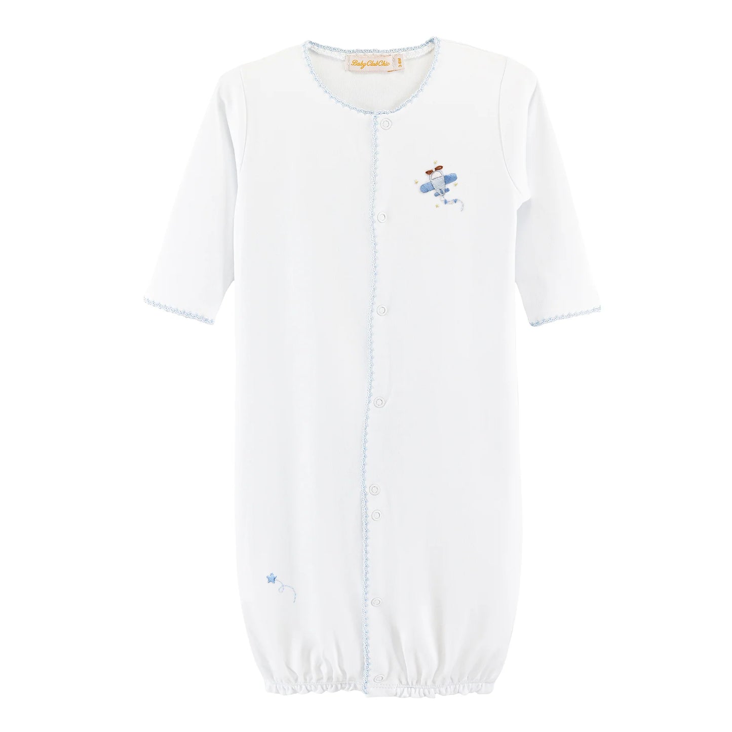 Sky Adventure Converter Gown w/Blue Crochet Trim