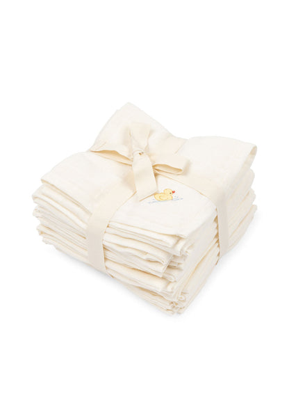 10-Pack Nuvoli Muslin Cloths - Antique White