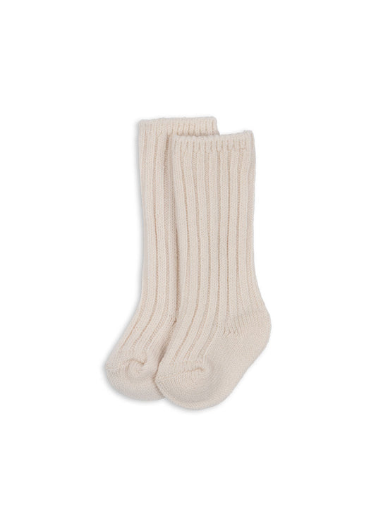 Lana Knit Socks - Off White Melange