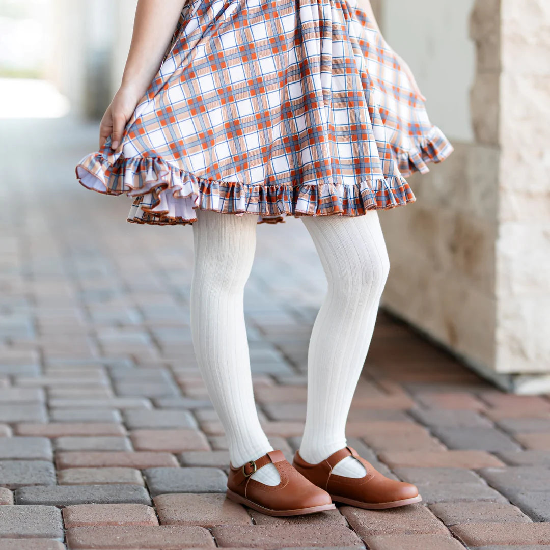 Ribbed Knit Tights - Ivory