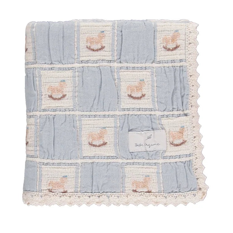 Rocking Horse Blanket Blue Patchwork