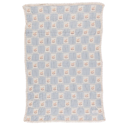 Rocking Horse Blanket Blue Patchwork