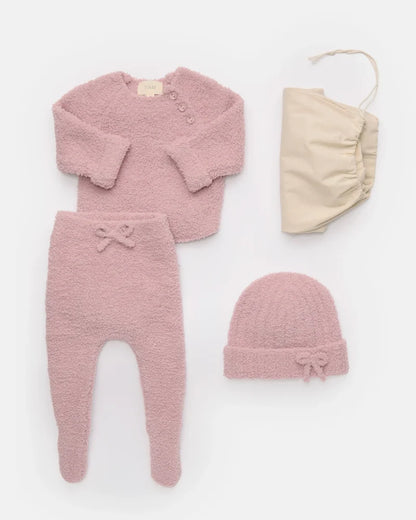Fuzzy Infant Set Ash Rose