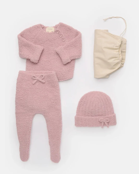 Fuzzy Infant Set Ash Rose