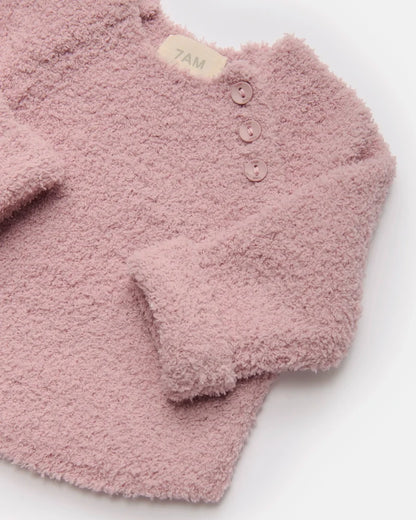 Fuzzy Infant Set Ash Rose