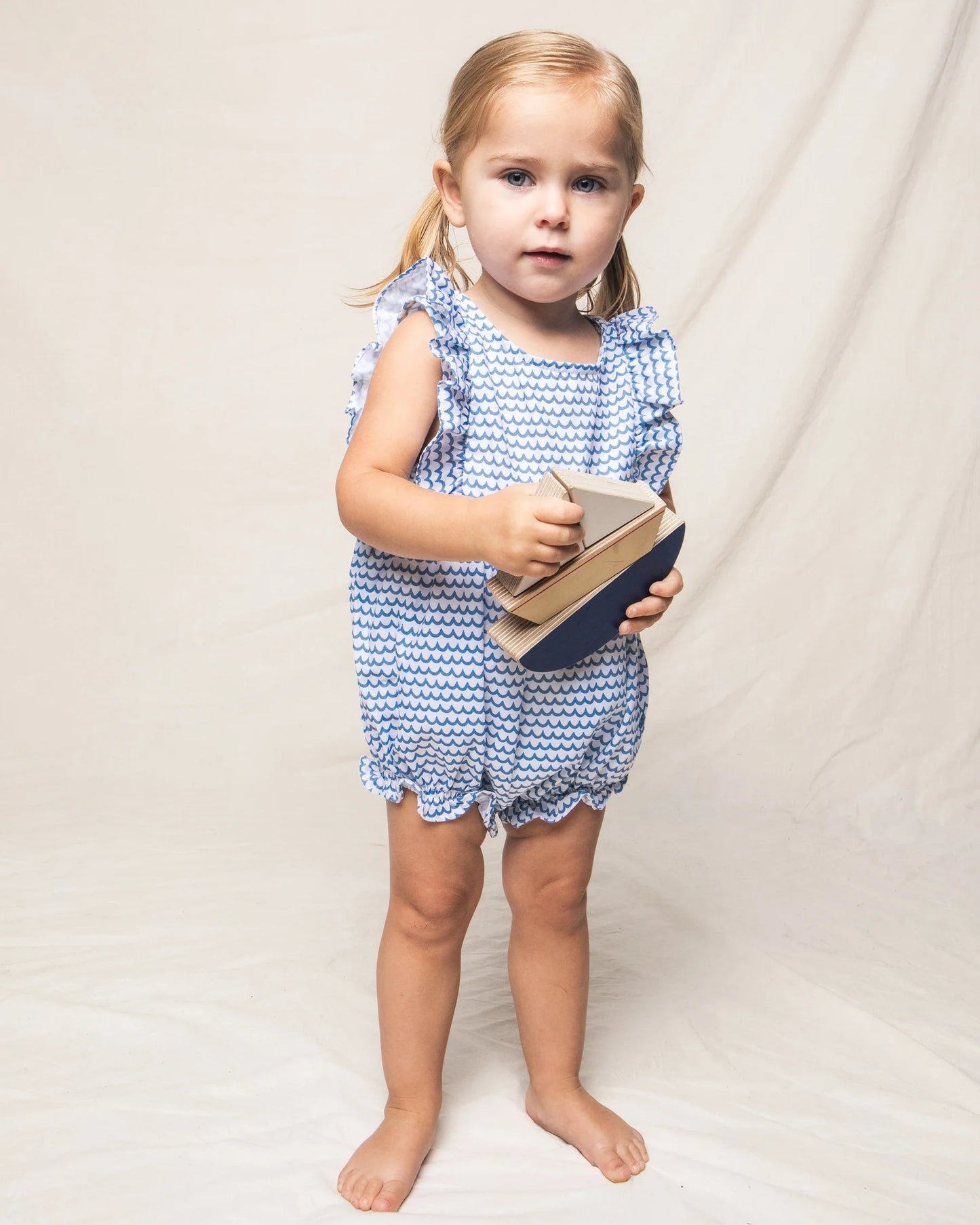 Baby's Twill Ruffled Romper