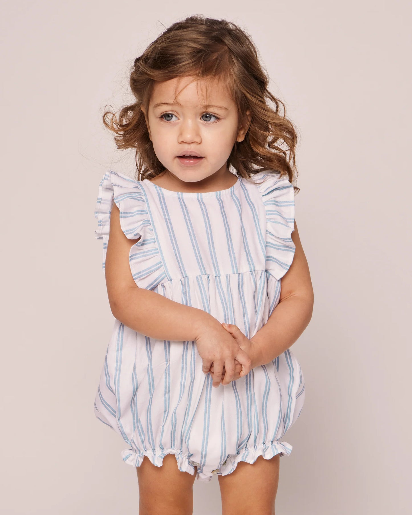 Baby's Twill Ruffled Romper