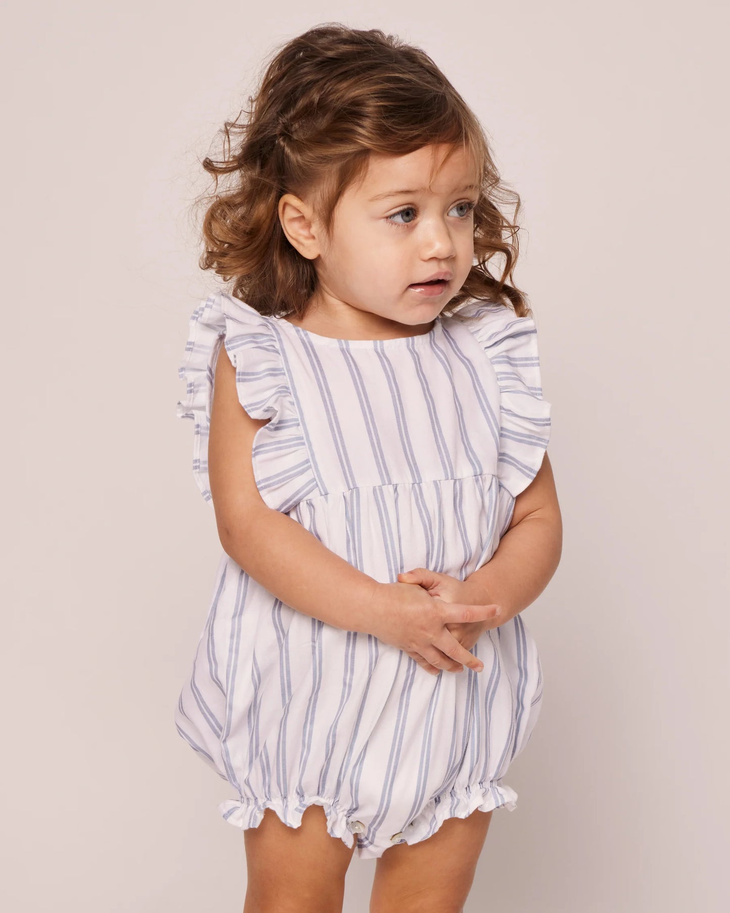 Baby's Twill Ruffled Romper