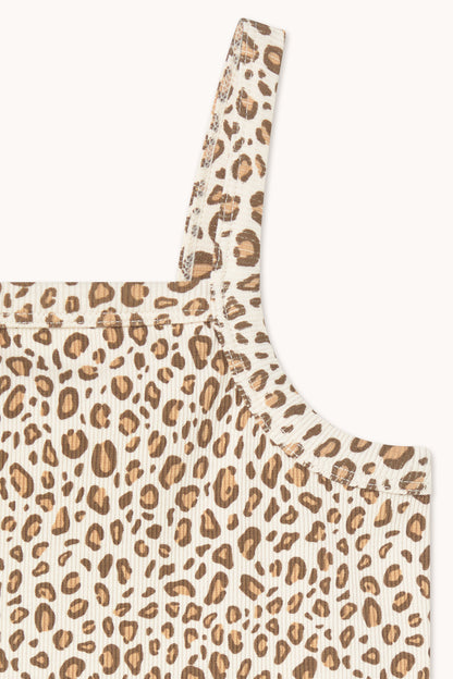 Animal Print Rib Top
