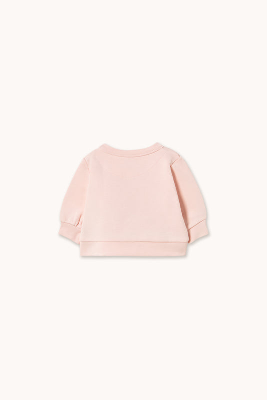 Red Dog Baby Sweatshirt Pastel Pink