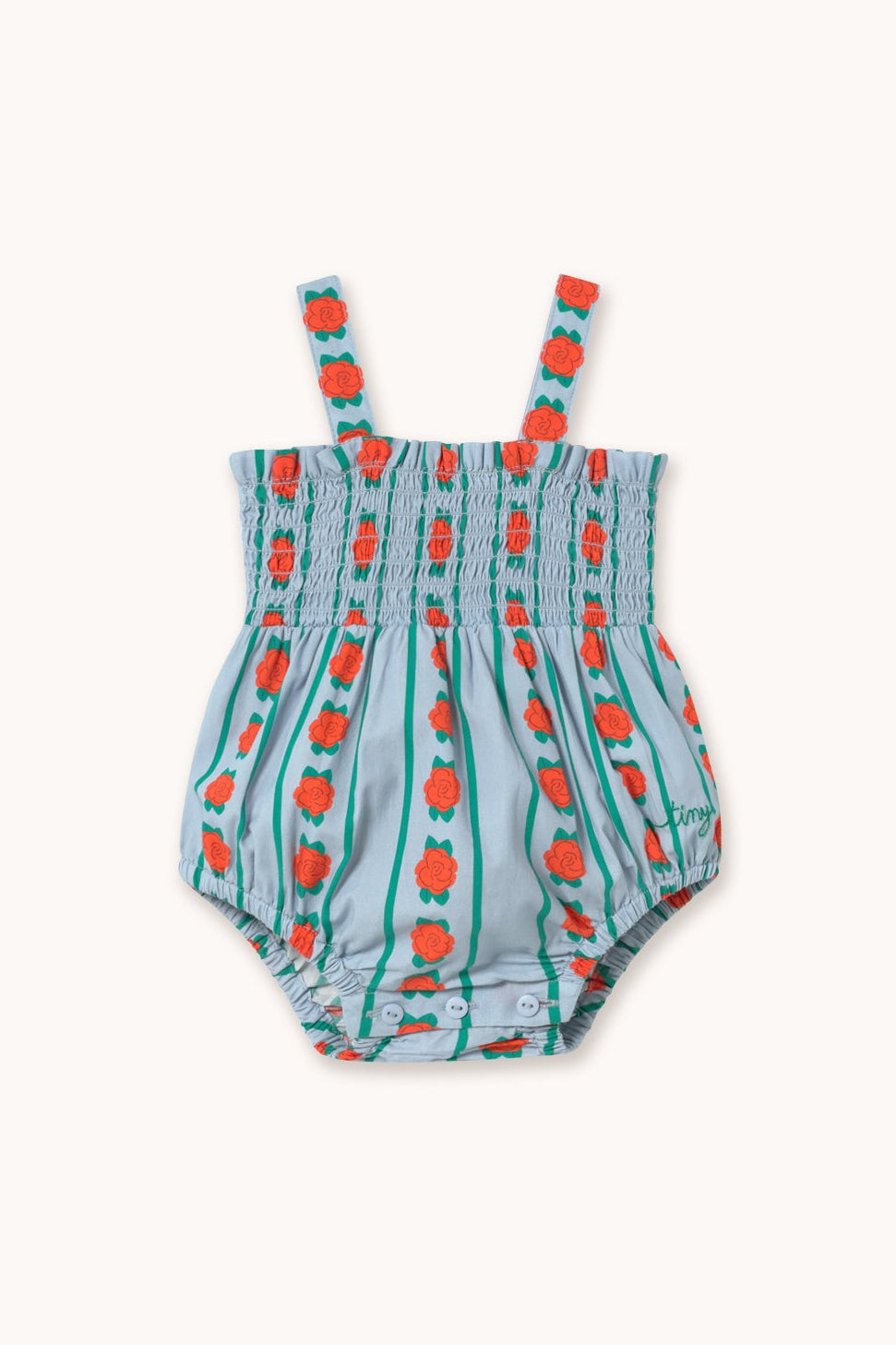 Rose Pattern Body Washed Blue