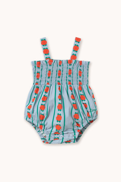 Rose Pattern Body Washed Blue