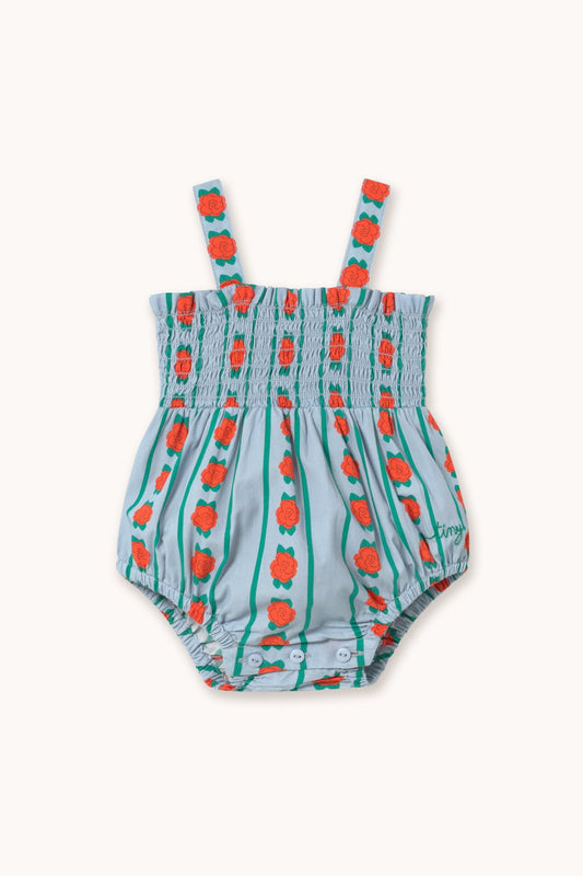 Rose Pattern Body Washed Blue