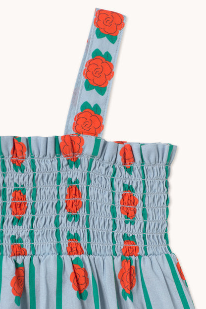 Rose Pattern Body Washed Blue