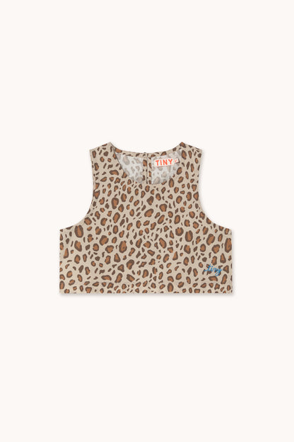 Animal Print Poplin Top