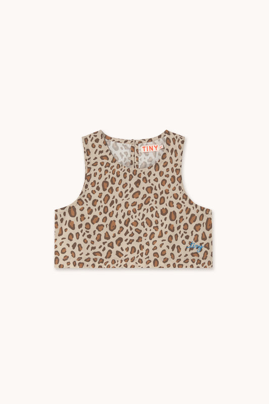 Animal Print Poplin Top