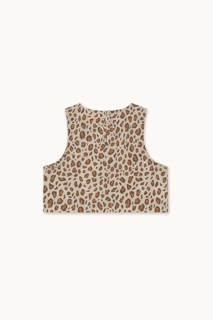 Animal Print Poplin Top