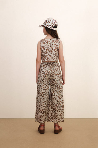 Animal Print Poplin Top