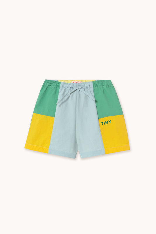 Color Block Woven Shorts