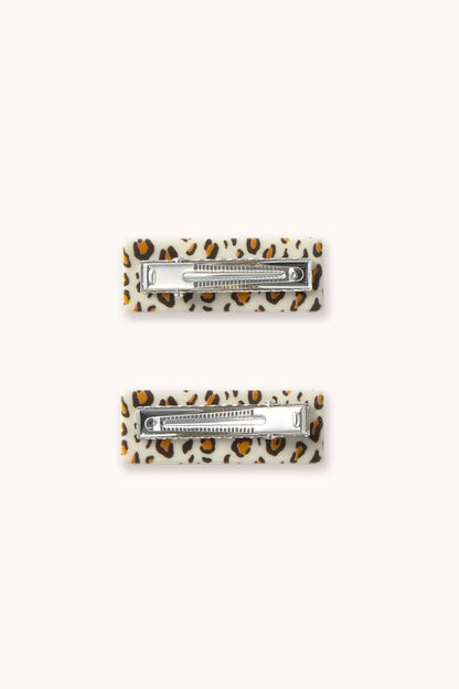 Animal Print Hair Clips Set