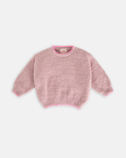 Fuzzy Boxy Sweater - Ash Rose