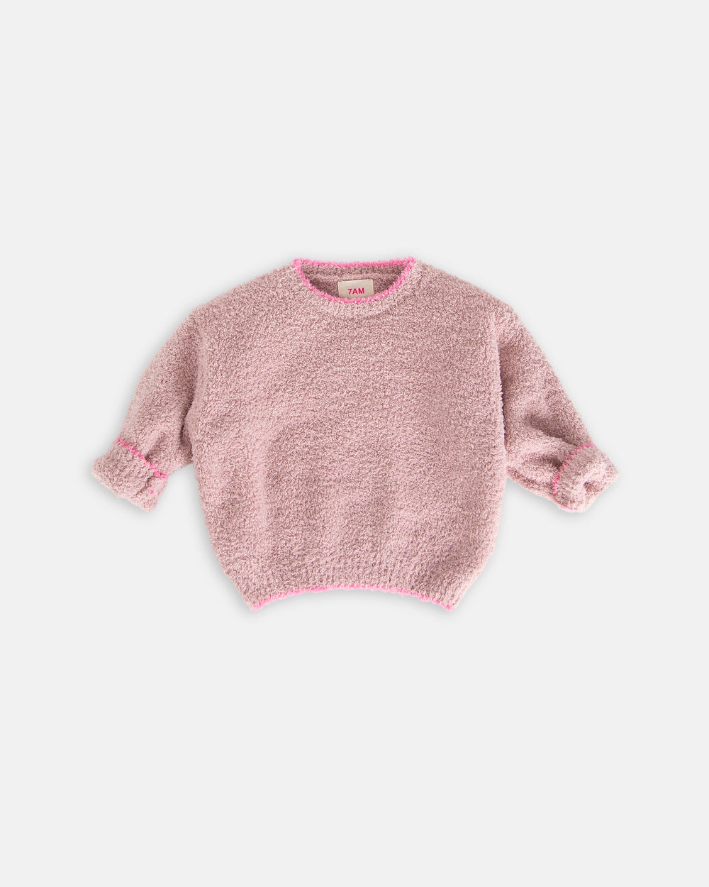 Fuzzy Boxy Sweater - Ash Rose