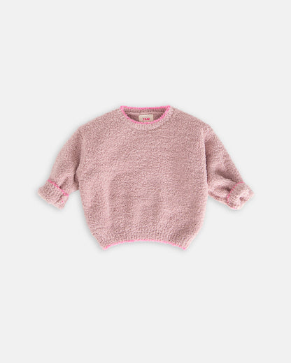 Fuzzy Boxy Sweater - Ash Rose